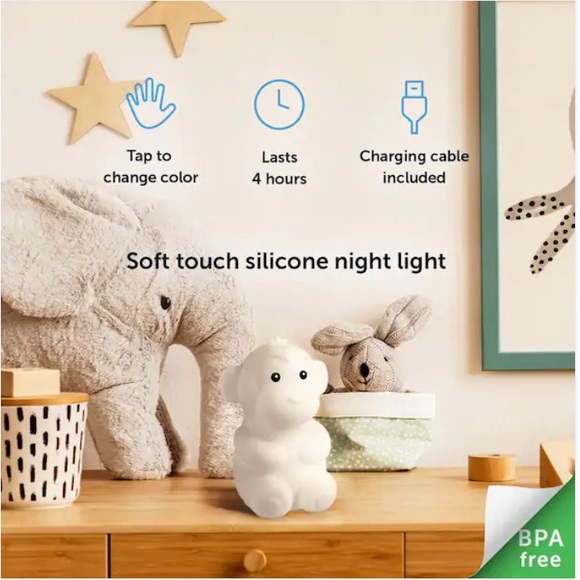 🆕 LED Color Changing Lamp; Silicone Marley the Monkey Touch Light - Picture 6 of 16